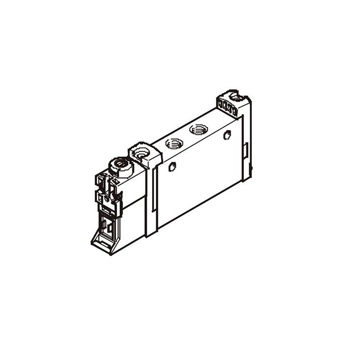 Tubular valve G1/4, three-position five-way valve external pilot, middle sealed, valve width 18 mm, FV-L18-P53C-ZT-G14, 574440